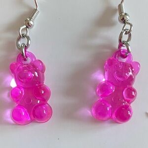 Pink Gummy Bear Earrings